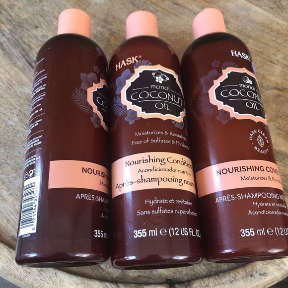 3x Hask Monoi Coconut Oil Nourishing Conditioner 12oz Each - Picture 6 of 7